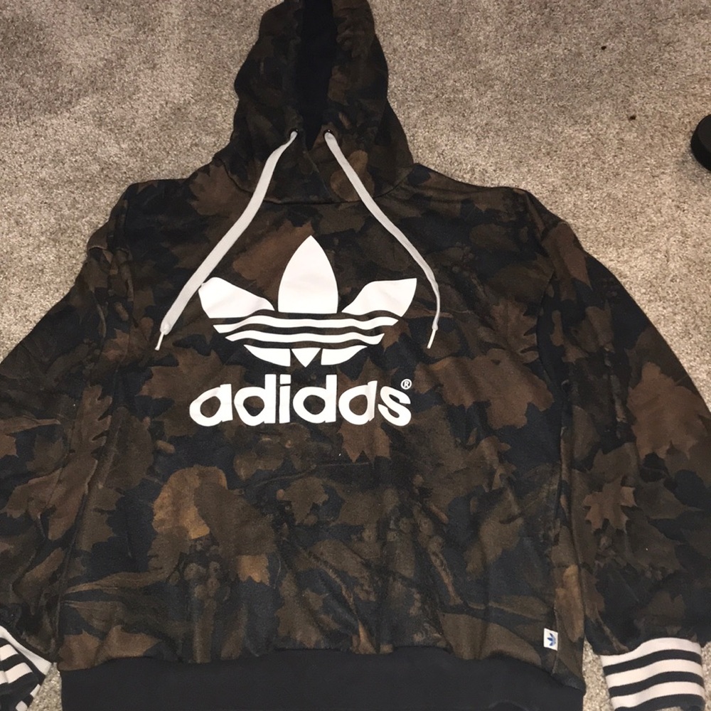 An Adidas camo hoodie